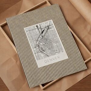 Denver Colorado Line Art City Map